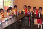 Lunchtime for Kindergarten children